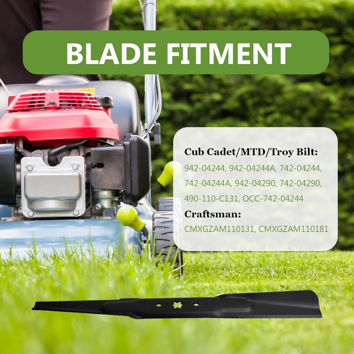 Amazon.com : BCQNXX 942-04244A Lawn Mower High Lift Blades for Cub